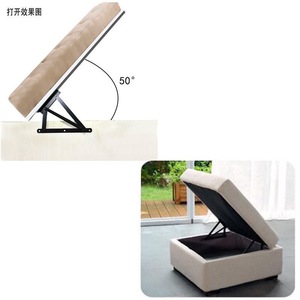 Triangular <b>Spring</b> <b>Hinge</b> Furniture Support Frame For Sofa Storage Box Multi Angle Lift Mechanism Surface Mount Iron Hardware - Product Image 1