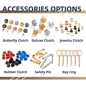 Badge d'émail personnalisé, épingle en laiton, placage d'or, artisanat métallique, badge de revers - Product Image 6