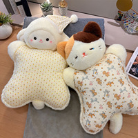 Bantal Boneka Domba, Boneka Penghilang Stres yang Lembut, Bantal Tidur Empuk Tiga Warna, Hadiah Teman, Grosir