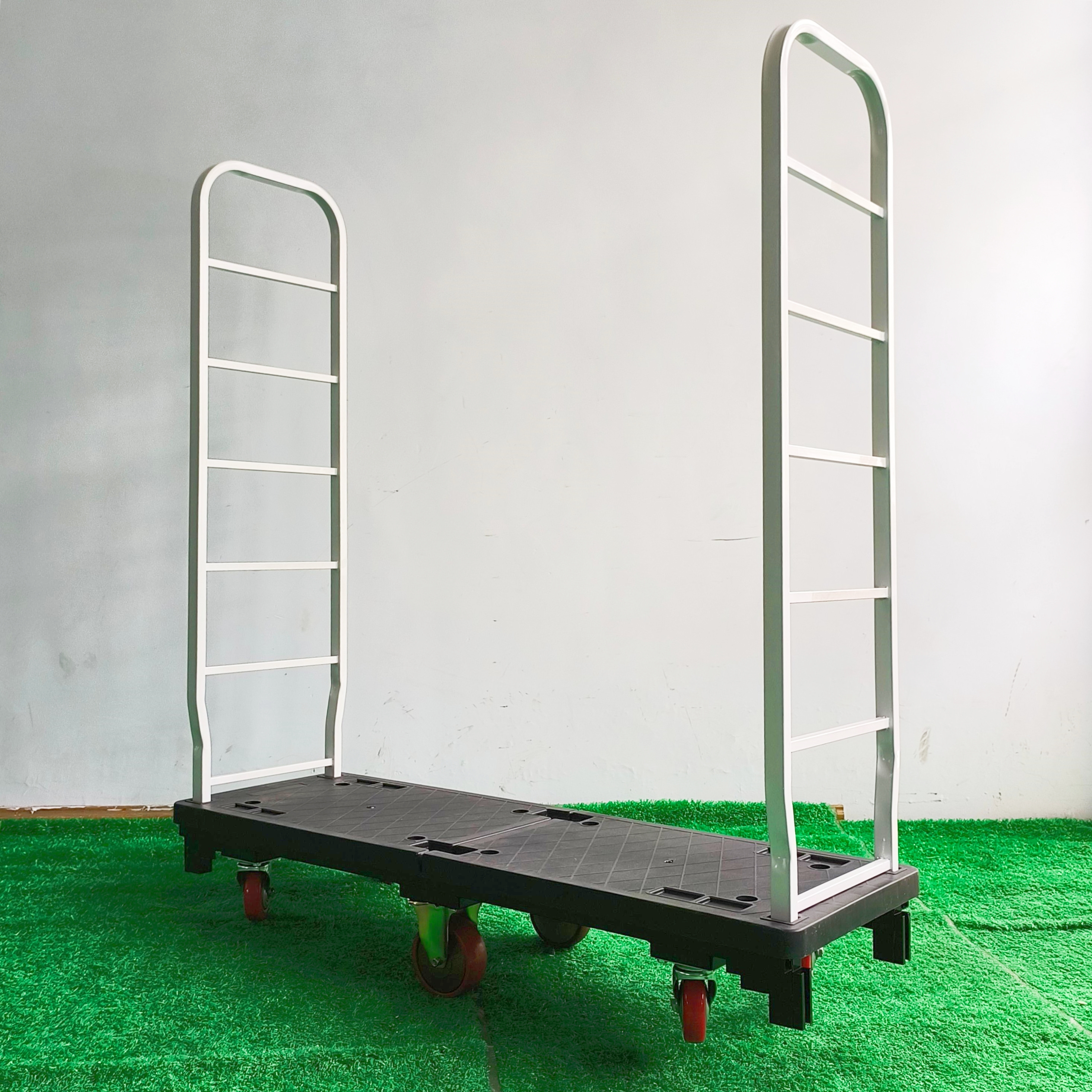 Japanese Style Cart Durable 6-Wheel Trolley Cart Supermarket Foldable U-Boat Hand Trucks Detachable