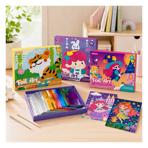 Kit de Arte con Lámina Adhesiva sin Residuos para Niños, Set de Manualidades para Crear Imágenes, Ideal para Principiantes, Viajes, Aula, Regalo de Cumpleaños - Product Image 3