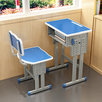 Ensemble de table et de chaises réglables en hauteur pour les élèves du primaire et du secondaire; Convient aux écoles et aux ce