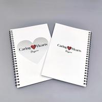 Cuaderno Espiral Personalizado, Bloc de Notas para Oficina y Escuela, Papel de Impresión Blanco Resistente con Diseño de Corazón, Juego de Sobres, Cuaderno Espiral A5