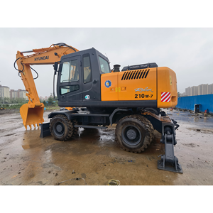 Excavatrice sur pneus Hyundai 210w-7 d'occasion, 21 tonnes, équipement lourd d'occasion, prix bas, avec garantie d'un an - Product Image 1