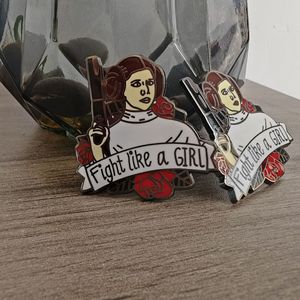 Broche en émail féministe Princesse Leia, badge de dessin animé, broche tendance, cadeau unique, <span class=keywords><strong>accessoire</strong></span> de mode <span class=keywords><strong>geek</strong></span> - Product Image 3