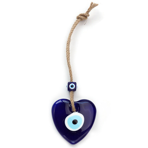 Evil Eye Home Decor 8*8cm Coeur Grand Verre Nazar Bleu Yeux Turcs Tenture Murale pour la Décoration Intérieure - Product Image 6