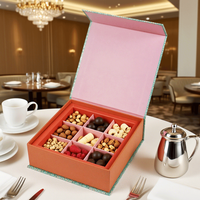 Op maat gemaakte premium luxe kleurrijke taartdozen met magnetische sluiting, stevige kartonnen verpakking, creatief bruiloftsbakwerk, reliëfdruk