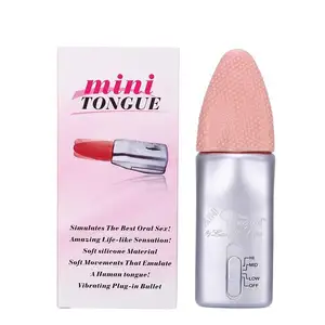 Mainan seks Vibrator Penis palsu simulasi lidah plastik seksual massal untuk wanita