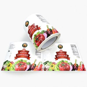 Customized Colourful Gloss Lamination Vinyl Salad Dressing Spice Bottle <b>Label</b> Sticker on Roll - Product Image 3