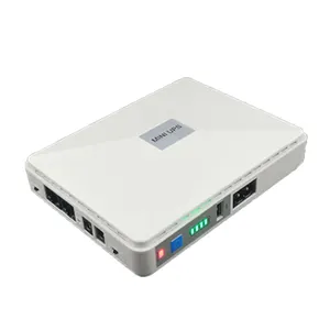 37WH 10000mAh 와이파이 대패 CCTV Camara 무정전 전원 공급 장치 백색 색깔을 위한 소형 dc 온라인 UPS P18 전력 공급