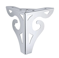 Pieds de meubles en fer ajourés à motif floral, supports décoratifs en métal, pièces de rechange pour canapé et table