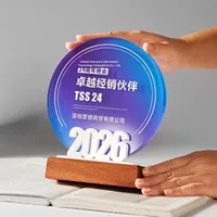Trophée en acrylique cristal artificiel personnalisé Dazzling Crystal 2026 – Récompense annuelle pour employé, édition 52e anniversaire, étoile de l'année