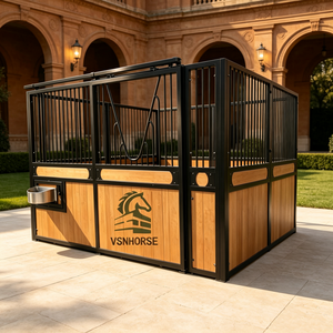 Box de chevaletage préfabriqué en métal, écuries écologiques portables pour <span class=keywords><strong>chevaux</strong></span>, pour usage en <span class=keywords><strong>ranch</strong></span>, box intérieur thermolaqué - Product Image 1