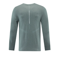 T-shirt à manches longues pour homme en polyester et élasthanne, uniformes avec logo brodé personnalisé, séchage rapide pour la restauration et les bars