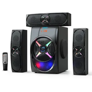 Home Theater Sistem 3.1 Saluran Komputer RGB Lighting Bluetooth Woofer Stereo Hifi Sound Speaker Karaoke