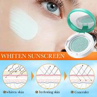 SADOER Crème solaire éclaircissante Air Cushion 12g, SPF60 PA+++ Crème BB hydratante pour un teint lumineux, OEM Marque privée Faible MOQ