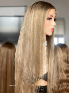 Conception de luxe HD 13*5 avant de lacet pour la dentelle perruque de cheveux européenne transparente droite 100% vierge pré-plumée délié 250% densité - Product Image 2