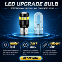 Lampe LED T10 transfrontalière la plus vendue pour voiture, feux de position latéraux, tableau de bord, 3014+18+1 SMD 3030 1.6W 12-18V, multicolore, 50000 heures