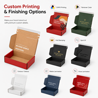Caja de Envío de Cartón Corrugado con Cierre de Cremallera Roja Personalizada, Fácil de Abrir, con Logotipo Personalizado, Venta al Por Mayor de Fábrica