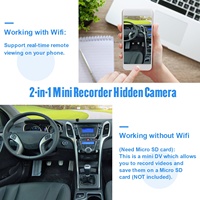 Mini Caméra HD 4K Sans Fil avec Fonction d'Enregistrement et Vision Nocturne, Capteur d'Image CMOS