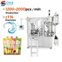 Machine de capsulage de remplissage de liquide de lait de jus de poche de bec automatique de fruit Machine de remplissage et de capsulage de poche de bec