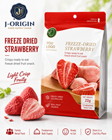 Gefreeze-droogde aardbeien knapperige fruitsnack 22g 24 zakjes 3 seconden klaar OEM Private Label 12 maanden houdbaarheid Gemaakt in Fujian, China
