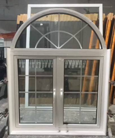 Ventanas y Puertas de Aluminio Curvas Semicirculares con Arco Decorativo Francés, Diseño Personalizado por el Fabricante, Vidrio Templado