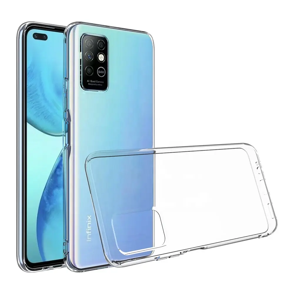 Mobile Cover Factory 2.0ミリメートルClear Coque Smartphone Silicone TPU Cell Phone Accessories CaseためInfinix Note 8 8i Hot 10 9 7 6 S5