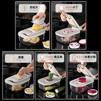 Gealss 2024 Alat Pengupas & Parutan Buah & Sayur Manual 9 in 1 Plastik PC Stok Tersedia