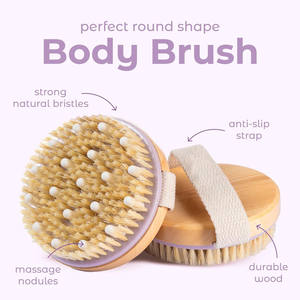 Brosse exfoliante en sisal 100 % naturelle et végane, manche en bambou, pour douche et bain à sec, vente en gros usine - Product Image 4