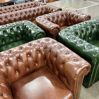 Amerikanisches Chesterfield Echtleder-Sofa-Set für 1, 2 oder 3 Sitzplätze für Apartment oder Villa Wohnzimmermöbel oder Hotelnutzung
