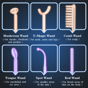 Ozone Vẻ Đẹp Thiết Bị Có Thể Điều Chỉnh Màu Xanh Cao Tần Wand Alta Frecuencia Mặt Cá Nhân Giảm Ngứa <span class=keywords><strong>6</strong></span> Trong <span class=keywords><strong>1</strong></span> - Product Image 6