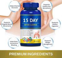 Fabricant de suppléments Comprimés Colon Foie Poumon Détoxification 15 jours Capsules Nettoyage et Détoxification Supplément