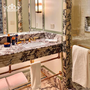 Losas Pulidas de Mármol Calacatta Viola de GOLDTOP, Piedra Natural, Modernas y Resistentes al Agua, para Encimeras de Baño en Hoteles y Villas - Product Image 4