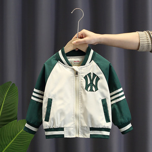 2025 nouveaux vêtements décontractés pour enfants de style coréen, hauts de <span class=keywords><strong>printemps</strong></span> et d'automne pour garçons, vestes de baseball pour bébé - Product Image 3
