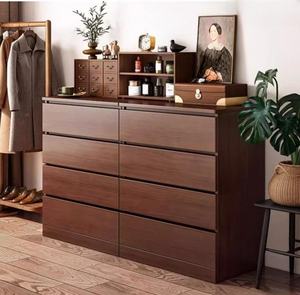 Vente à chaud <span class=keywords><strong>commode</strong></span> nouveau design grande capacité 8 <span class=keywords><strong>tiroirs</strong></span> coffre de rangement MDF bois coiffeuse chambre meubles en gros - Product Image 1