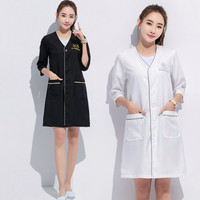 Nouvelle tenue de travail en polyester à manches courtes pour artiste maquilleur semi-permanent de style coréen, pour esthéticienne de salon de beauté et soins de la peau
