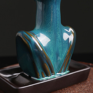 Ceramic European & American Beauty Statue Zen Censer <b>Backflow</b> Design Sandalwood Incense <b>Burner</b> Home Ornament - Product Image 4