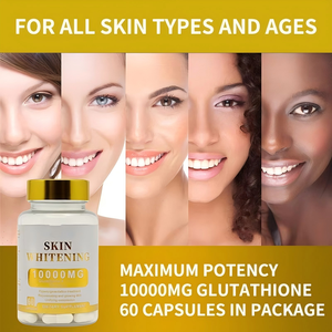 Capsules blanchissantes pour la peau, antioxydantes naturelles, 10000 mg de glutathion, collagène, vitamine C, pour éclaircir la peau foncée des femmes - Product Image 3