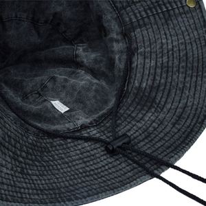 High Quality Vintage Style Custom Fisherman Gorras Wide Brim 100% Cotton Washed <b>Reversible</b> <b>Bucket</b> <b>Hat</b> Climbing Distressed Cap - Product Image 4