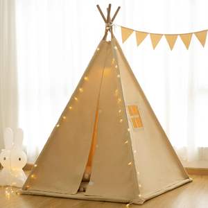Tienda de Campaña Infantil para Jugar al Aire Libre, <span class=keywords><strong>Tipi</strong></span> Indio, Tienda de Campaña de Lona de Algodón para Interiores, Casa de Juguete de Algodón para Niños y Niñas, Princesa, Bebé - Product Image 3