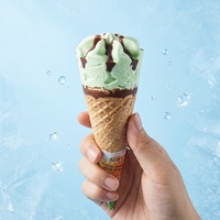 Crème glacée croustillante au melon miel, goût doux et crémeux, personnalisable OEM pour la vente en gros
