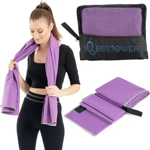 Large Sports Towel Custom Sweat Quick Dry Microfiber Suede Sport Towel Custom Logo