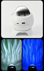 Northern Lights Galaxy <span class=keywords><strong>Proyector</strong></span> con Altavoz Bluetooth 10W Giratorio Cielo estrellado Onda de agua Luz ambiental para la decoración del dormitorio del hogar - Product Image 6