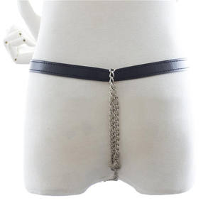 Adult Sex Game Flirting Exotic Accessories Role Play Underwear Sexy Lingerie <strong>Chastity</strong> <strong>Belt</strong> PU Leather Chain Pants For <strong>Female</strong> - Product Image 4