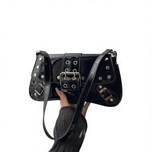 2026 Personalized Popular Shoulder Portable Small <b>Square</b> Bag New Moto Punk Style Fashionable Single Polyester Cover - Product Image 2