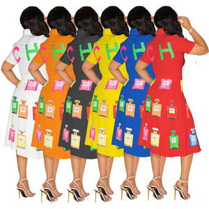 Vestido <span class=keywords><strong>de</strong></span> verano con estampado <span class=keywords><strong>de</strong></span> letras para <span class=keywords><strong>mujer</strong></span>, con cuello abotonado <span class=keywords><strong>ropa</strong></span> Sexy, a la moda, 2022 - Product Image 5