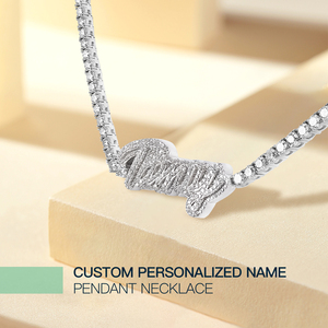 <span class=keywords><strong>Collana</strong></span> <span class=keywords><strong>con</strong></span> ciondolo personalizzato <span class=keywords><strong>con</strong></span> <span class=keywords><strong>nome</strong></span> personalizzato di gioielli <span class=keywords><strong>925</strong></span> <span class=keywords><strong>in</strong></span> <span class=keywords><strong>argento</strong></span> Sterling Moissanite <span class=keywords><strong>con</strong></span> ciondolo <span class=keywords><strong>collana</strong></span> a catena da Tennis - Product Image 1