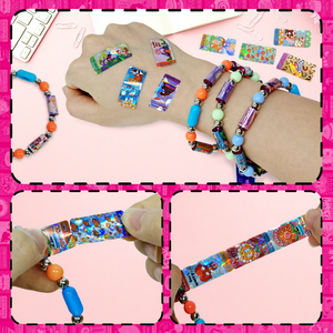 สติกเกอร์พลาสติกสร้างสรรค์ DIY สร้อยข้อมือลูกปัดแบบกำหนดเอง ชุดหนังสือสะสม สำหรับเด็กอายุ 4-6 ปี 7-12 ปี ของเล่นเด็กแปลกใหม่ - Product Image 4