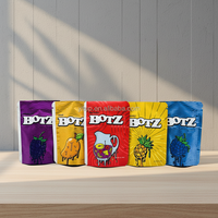Sacs Mylar personnalisés avec logo, impression UV, étanches à l'humidité et aux odeurs, refermables, 3,5g, emballage holographique violet pour petits écouteurs